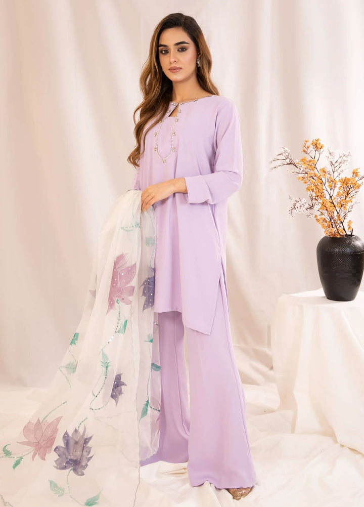 Slay Wear Pret Solid korean crepe 3 Piece Suit Fizaa