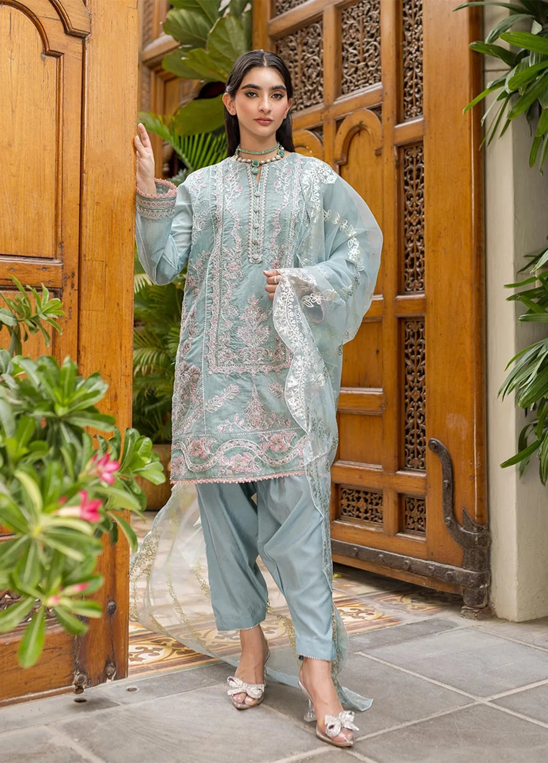 Salitex Pret Embroidered Cotton Net 3 Piece Suit WRS3SA24AN06