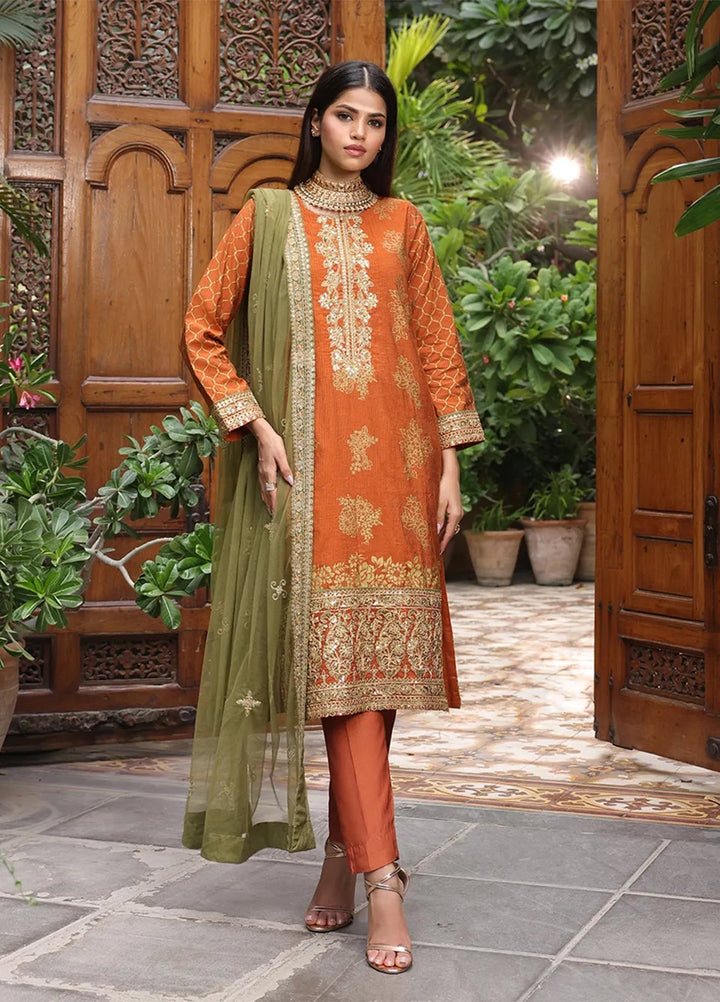 Salitex Pret Embroidered Raw Silk 3 Piece Suit WRS3SA24AN03