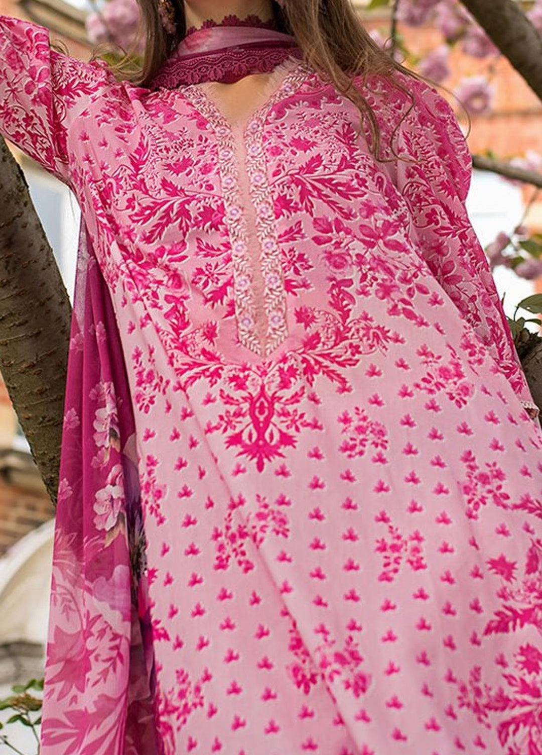 SN Basics by Sobia Nazir Embroidered Lawn Suits Unstitched 3 Piece SN25SB D-1 A - Summer Collection