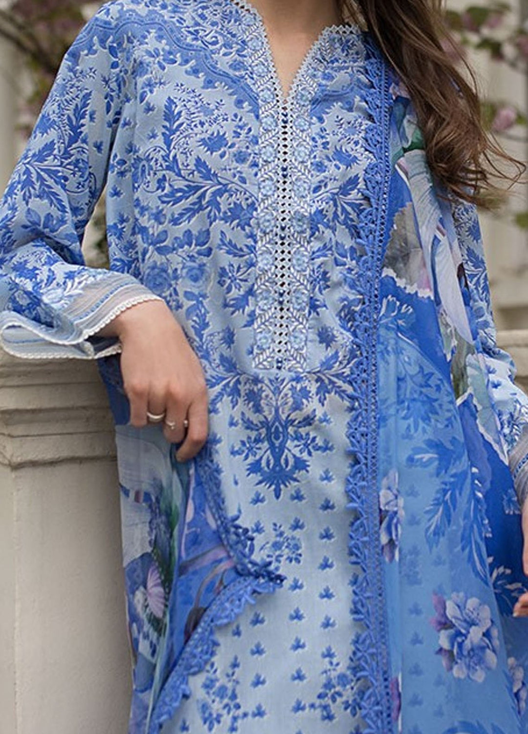 SN Basics by Sobia Nazir Embroidered Lawn Suits Unstitched 3 Piece SN25SB D-1 B - Summer Collection
