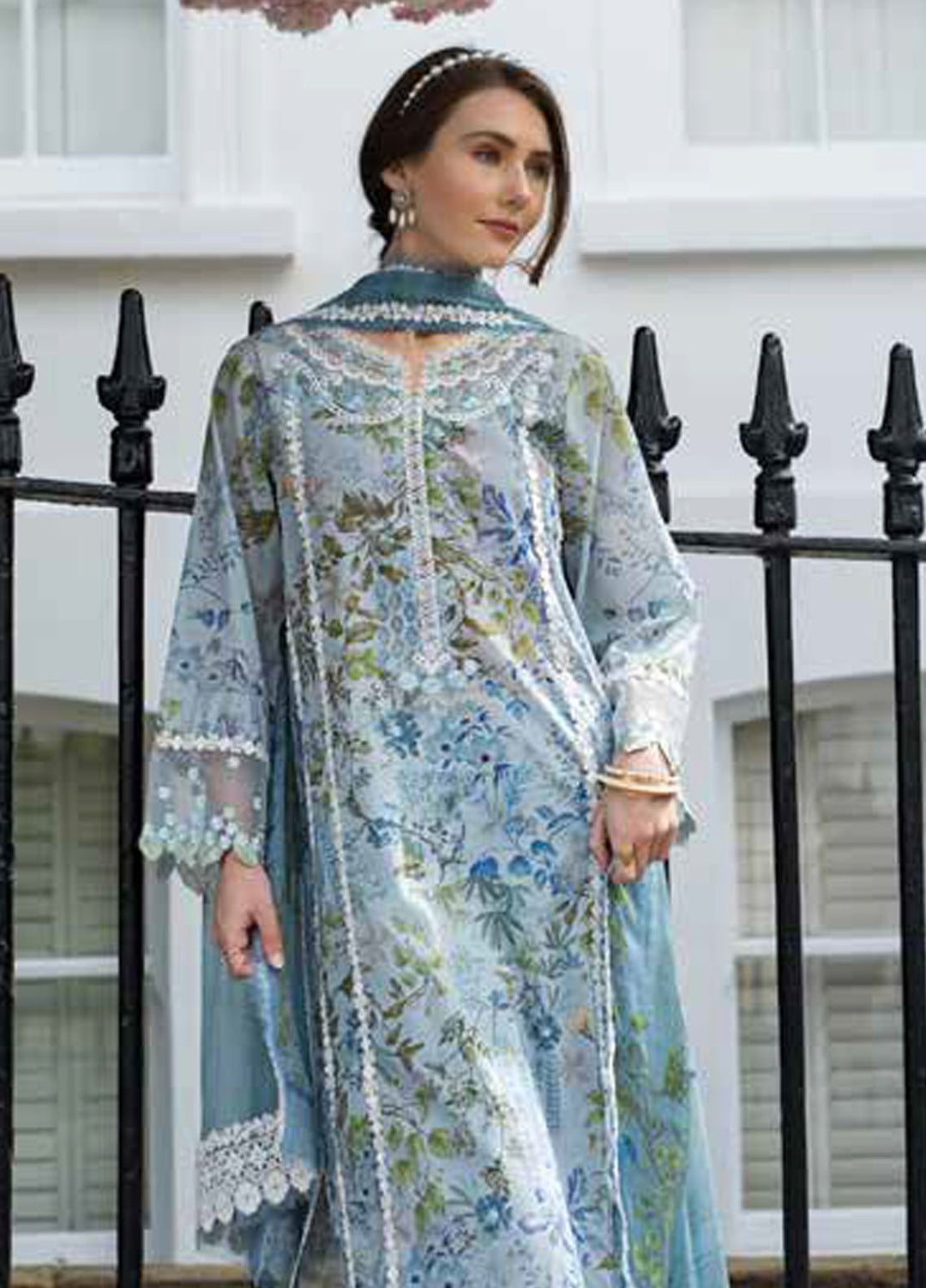 SN Basics by Sobia Nazir Embroidered Lawn Suits Unstitched 3 Piece SN25SB D-6 A - Summer Collection