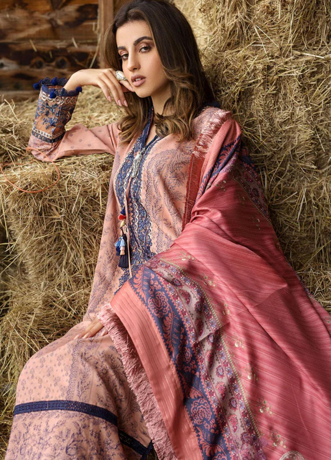 Sobia Nazir Embroidered Karandi Suits Unstitched 3 Piece SN22A 10A - Winter Collection