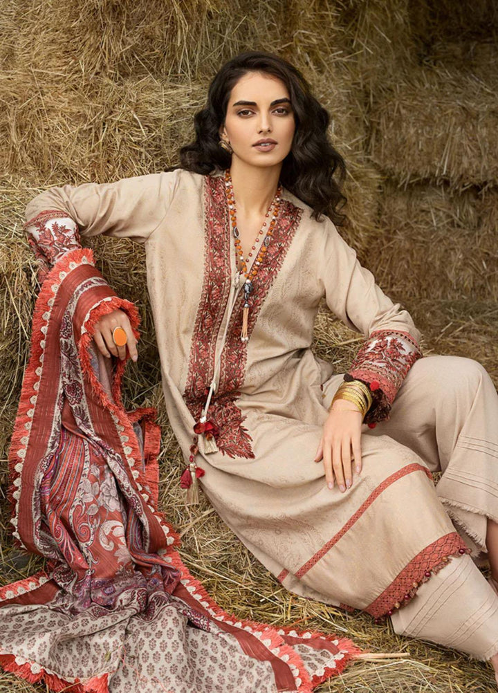 Sobia Nazir Embroidered Karandi Suits Unstitched 3 Piece SN22A 10B - Winter Collection