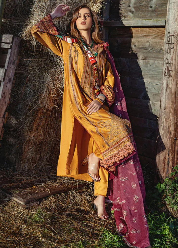 Sobia Nazir Embroidered Cotton Satin Suits Unstitched 3 Piece SN22A 2B - Winter Collection