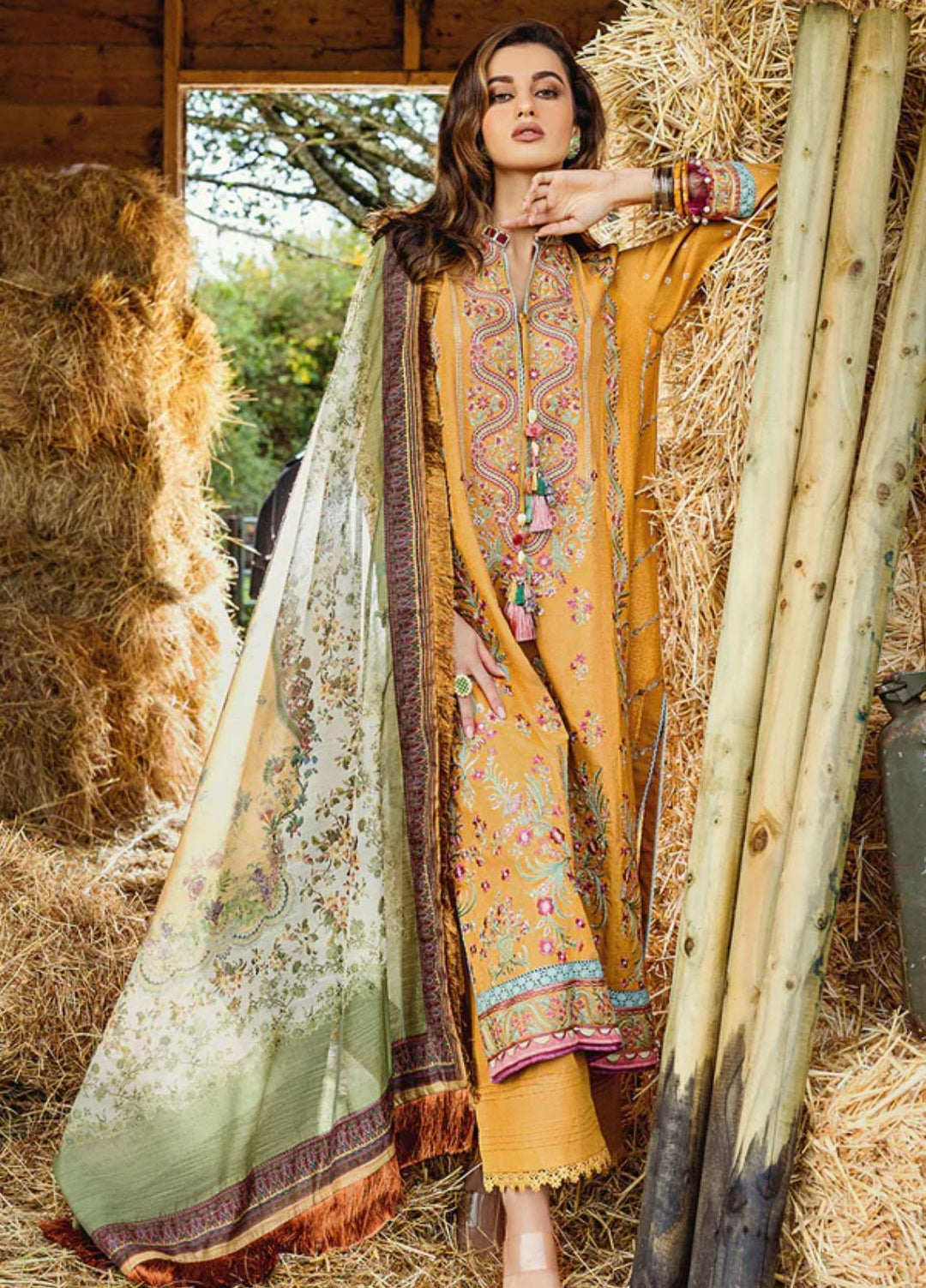 Sobia Nazir Embroidered Karandi Suits Unstitched 3 Piece SN22A 4B - Winter Collection