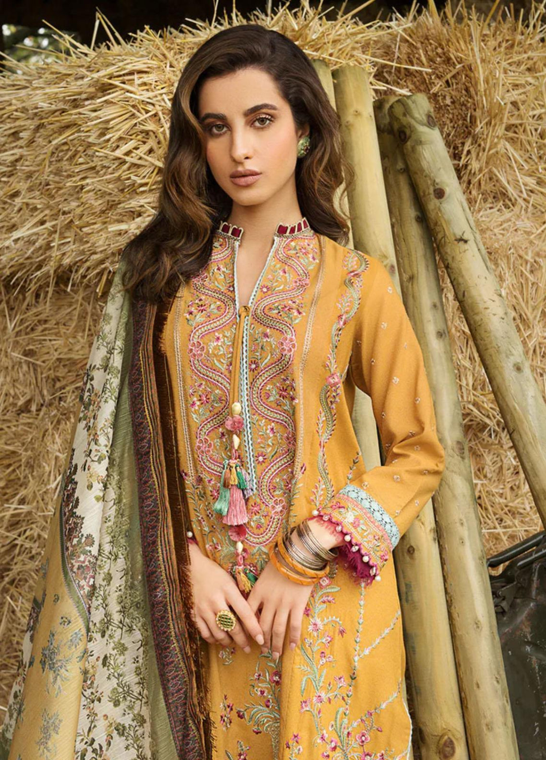 Sobia Nazir Embroidered Karandi Suits Unstitched 3 Piece SN22A 4B - Winter Collection