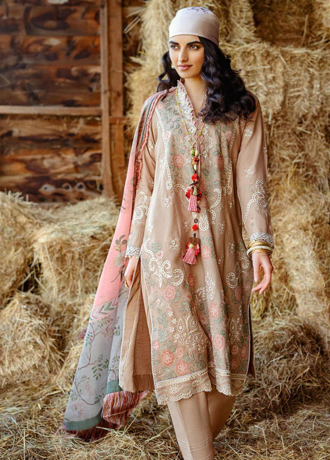 Sobia Nazir Embroidered Karandi Suits Unstitched 3 Piece SN22A 5A - Winter Collection
