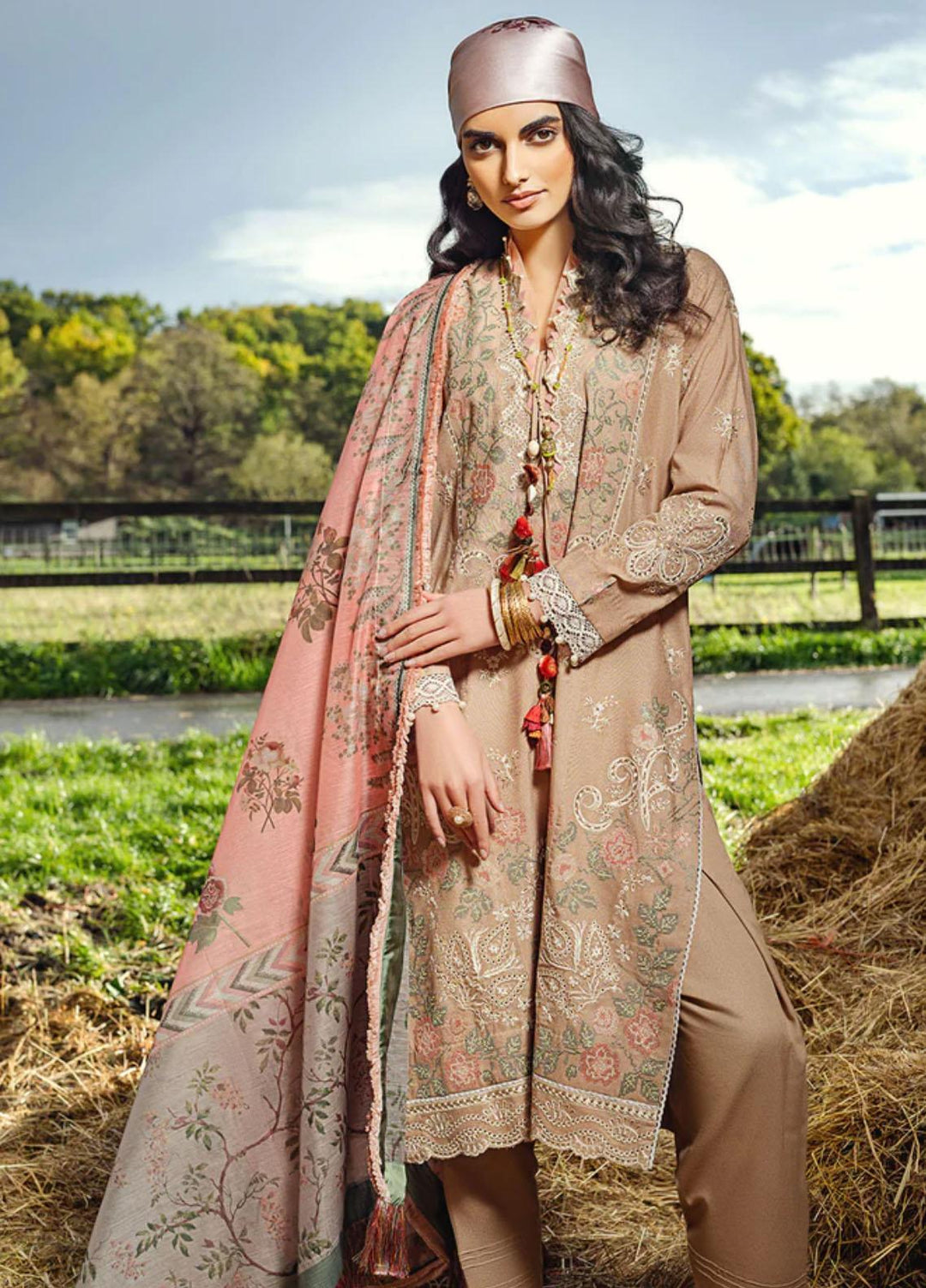 Sobia Nazir Embroidered Karandi Suits Unstitched 3 Piece SN22A 5A - Winter Collection