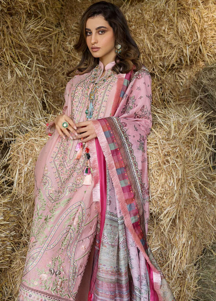 Sobia Nazir Embroidered Slub Suits Unstitched 3 Piece SN22A 8A - Winter Collection