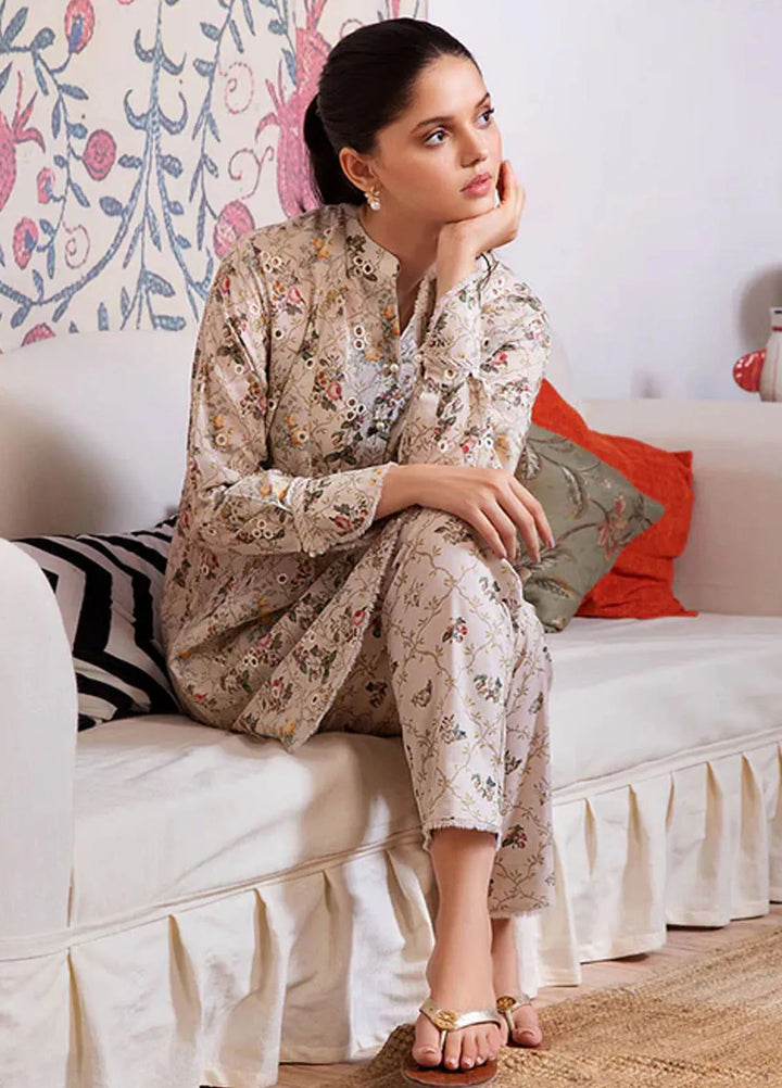 Sobia Nazir Basic Embroidered Lawn Suit Unstitched 2 Piece SN24B 1A - Summer Collection