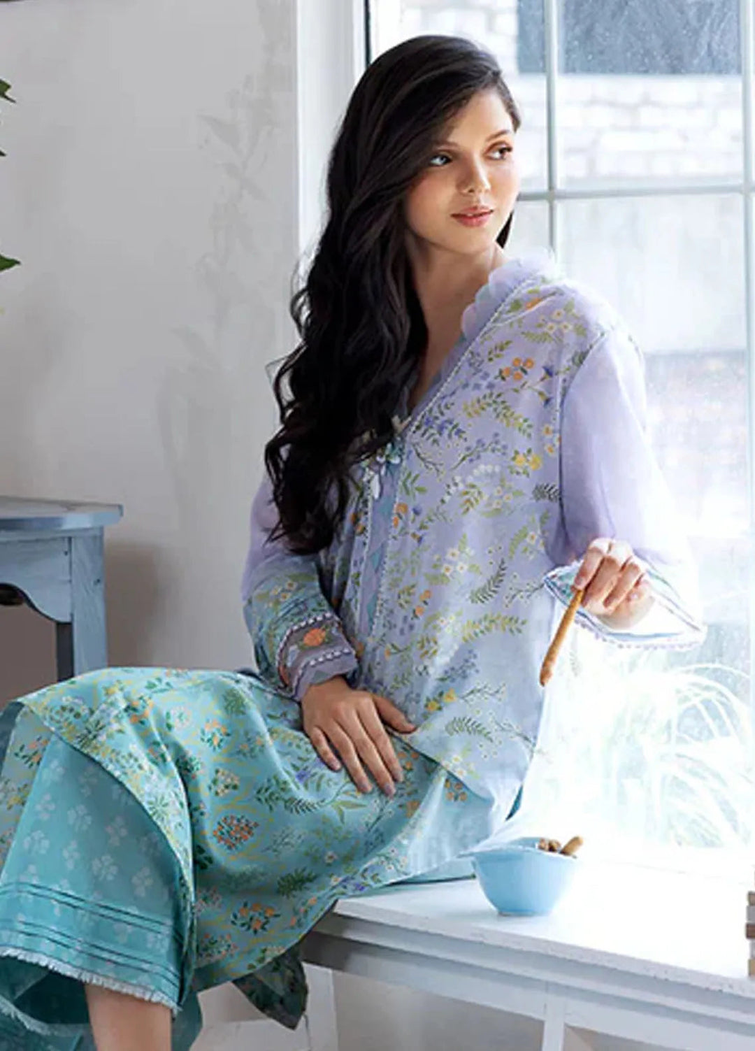 Sobia Nazir Basic Embroidered Lawn Suit Unstitched 2 Piece SN24B 2A - Summer Collection