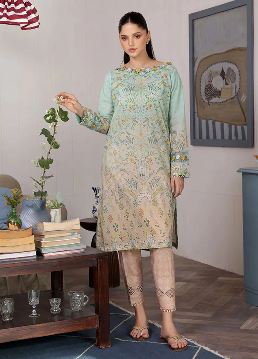 Sobia Nazir Basic Embroidered Lawn Suit Unstitched 2 Piece SN24B 2B - Summer Collection