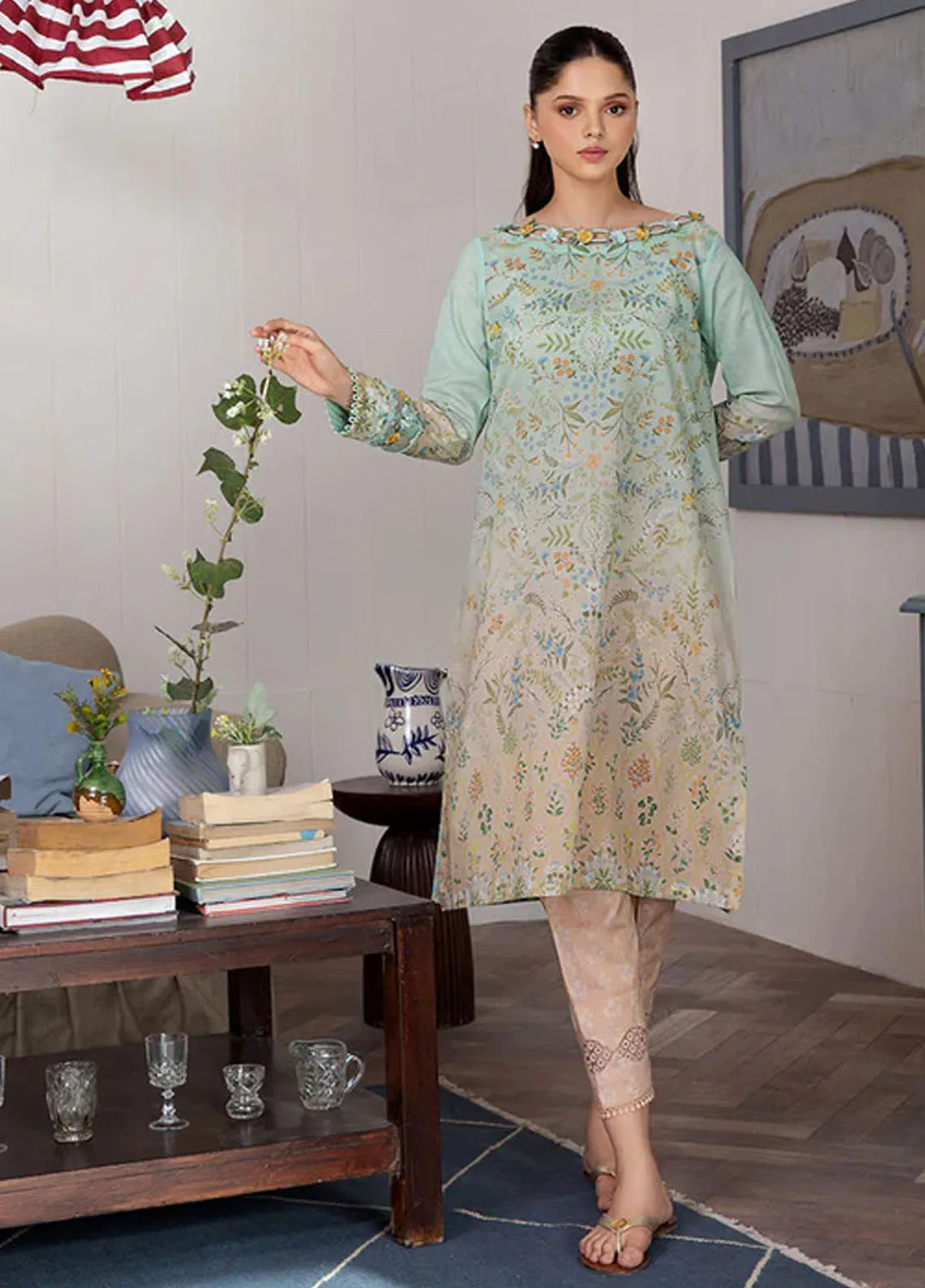 Sobia Nazir Basic Embroidered Lawn Suit Unstitched 2 Piece SN24B 2B - Summer Collection