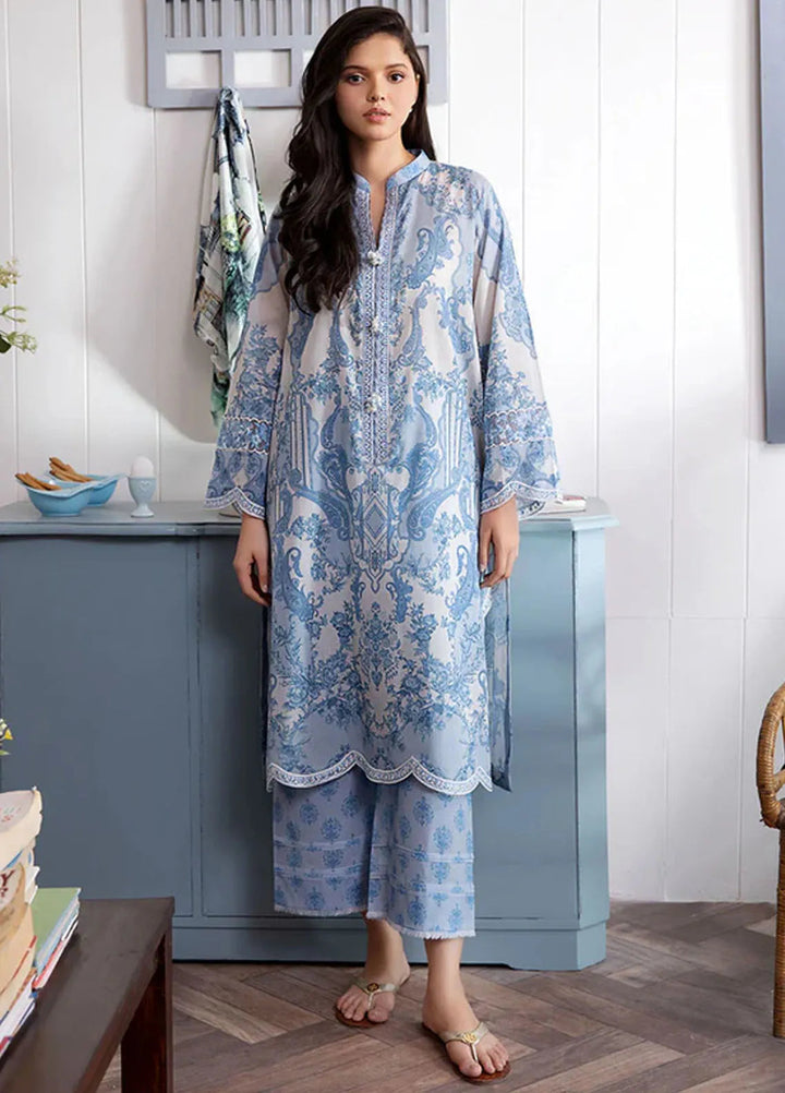 Sobia Nazir Basic Embroidered Lawn Suit Unstitched 2 Piece SN24B 3A - Summer Collection