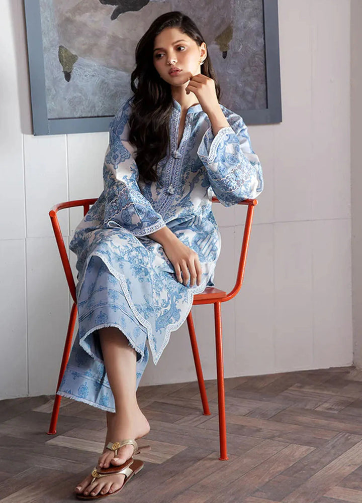 Sobia Nazir Basic Embroidered Lawn Suit Unstitched 2 Piece SN24B 3A - Summer Collection