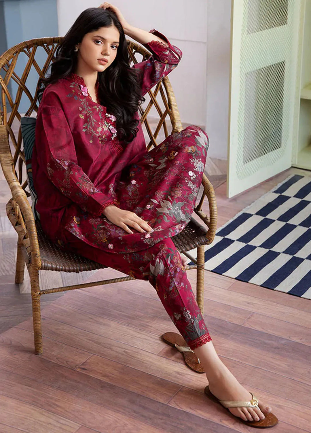 Sobia Nazir Basic Embroidered Lawn Suit Unstitched 2 Piece SN24B 5A - Summer Collection