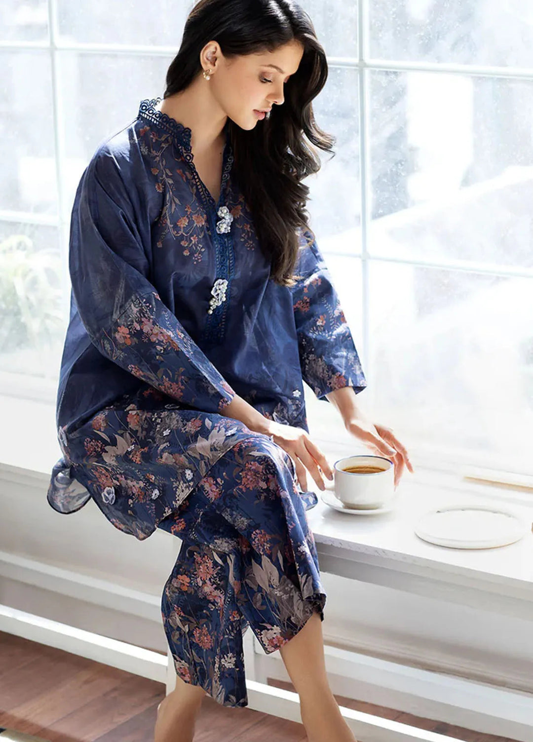 Sobia Nazir Basic Embroidered Lawn Suit Unstitched 2 Piece SN24B 5B - Summer Collection