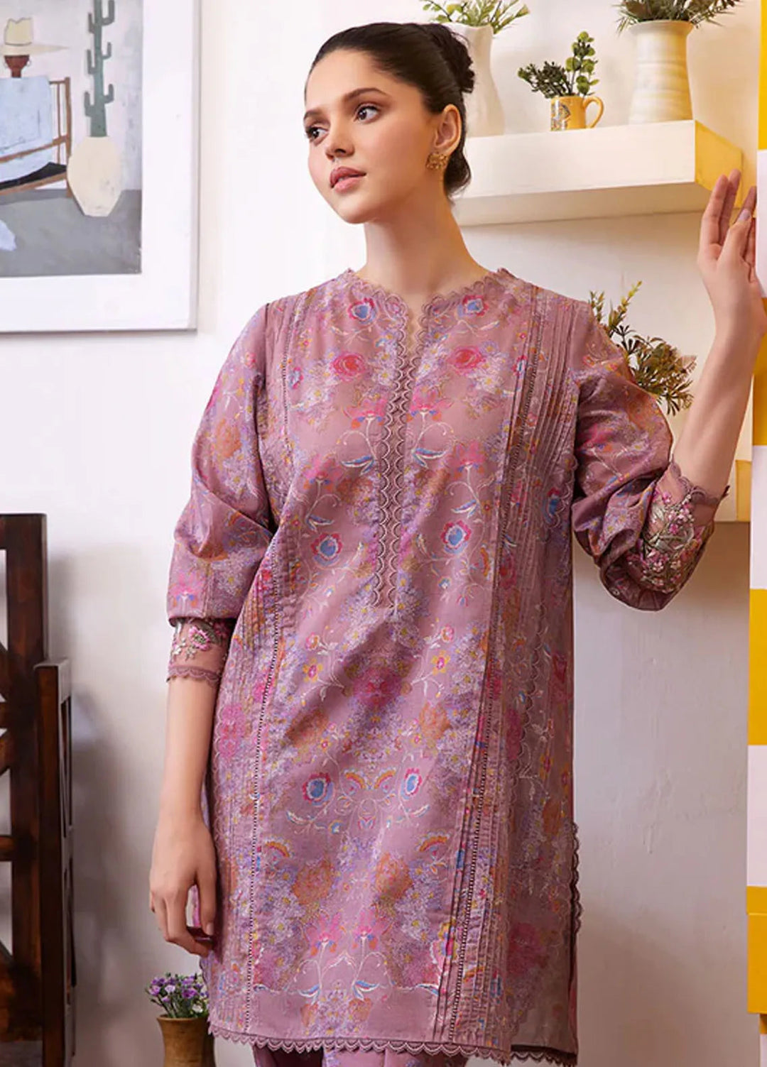 Sobia Nazir Basic Embroidered Lawn Suit Unstitched 2 Piece SN24B 6A - Summer Collection
