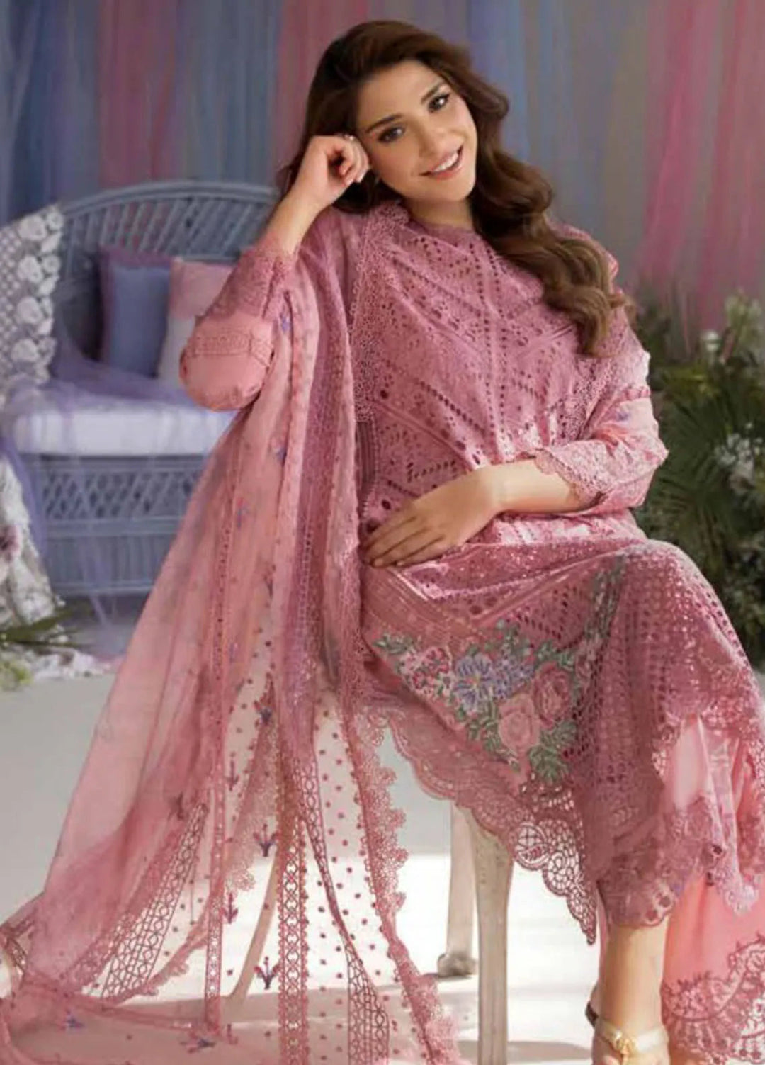 Sobia Nazir Embroidered Lawn Suit Unstitched 3 Piece SN25LL D-10A - Summer Collection