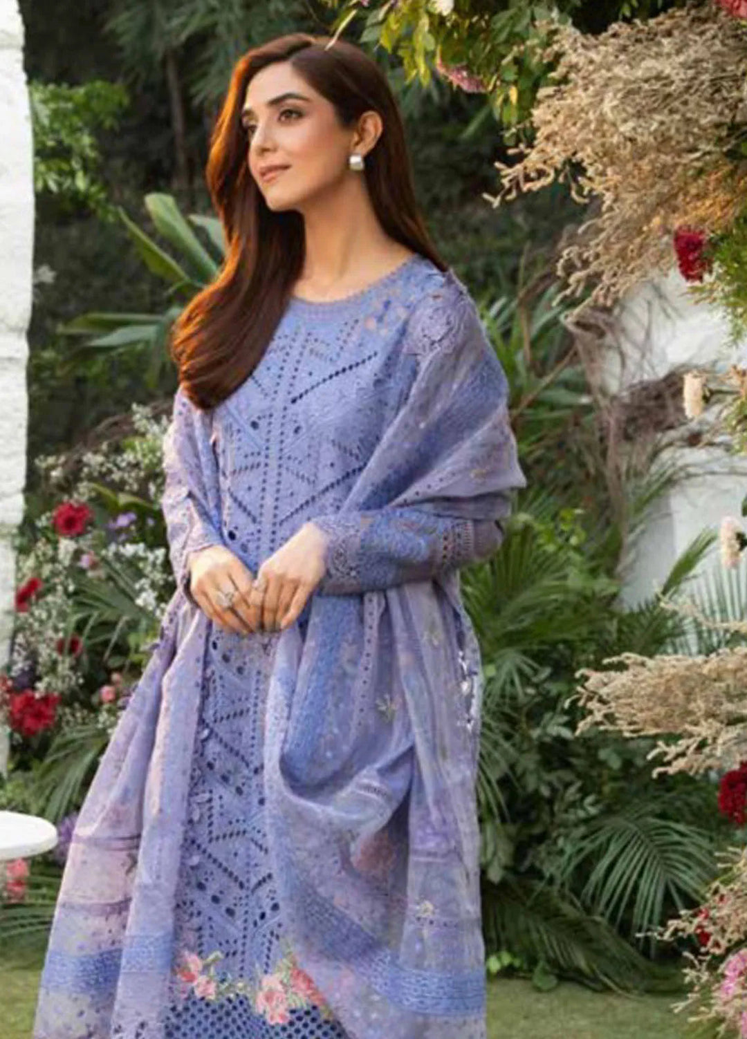 Sobia Nazir Embroidered Lawn Suit Unstitched 3 Piece SN25LL D-10B - Summer Collection