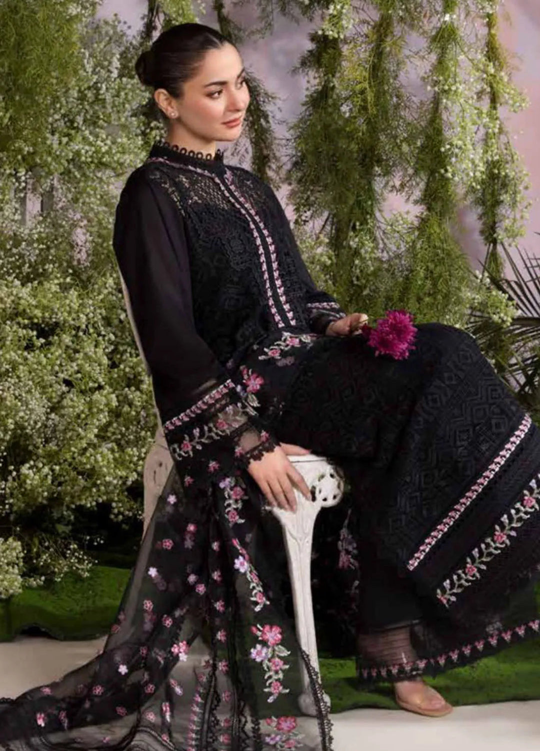 Sobia Nazir Embroidered Lawn Suit Unstitched 3 Piece SN25LL D-11A - Summer Collection