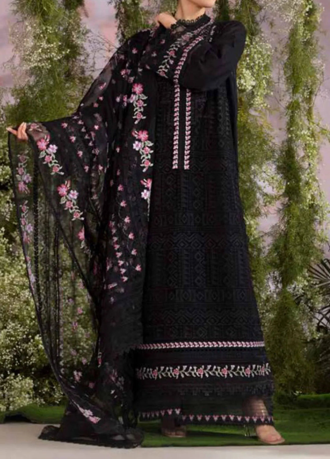 Sobia Nazir Embroidered Lawn Suit Unstitched 3 Piece SN25LL D-11A - Summer Collection