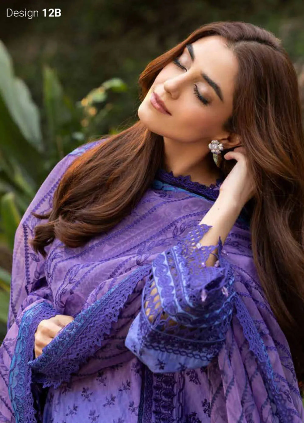 Minor Defect - Sobia Nazir Embroidered Lawn Suit Unstitched 3 Piece SN25LL D-12B - Summer Collection