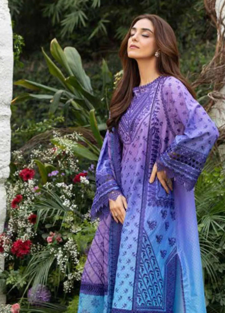 Minor Defect - Sobia Nazir Embroidered Lawn Suit Unstitched 3 Piece SN25LL D-12B - Summer Collection