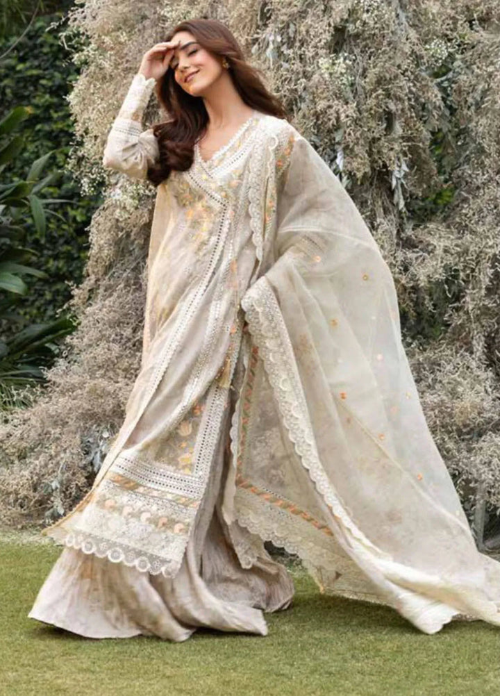 Sobia Nazir Embroidered Lawn Suit Unstitched 3 Piece SN25LL D-13B - Summer Collection