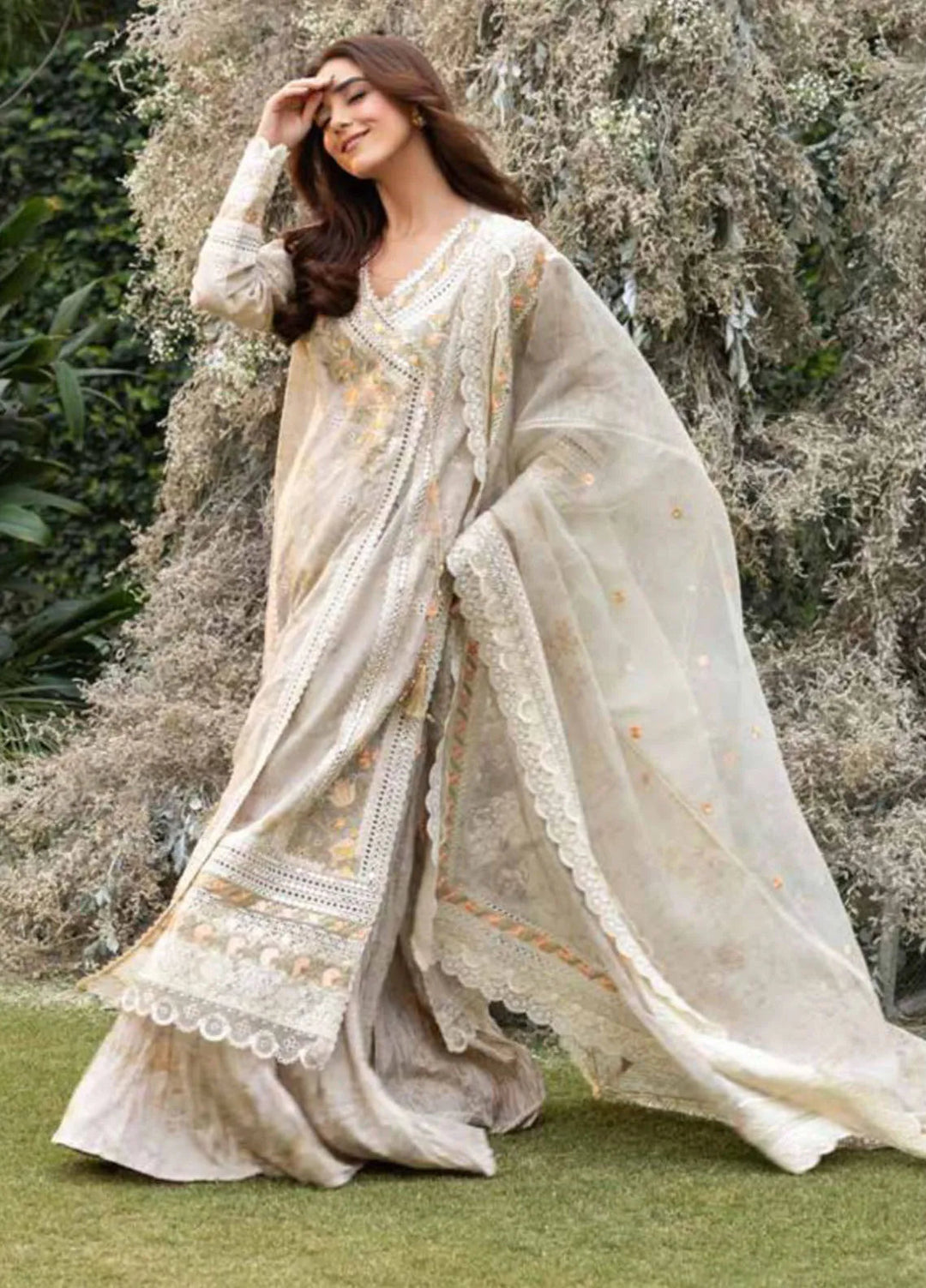 Sobia Nazir Embroidered Lawn Suit Unstitched 3 Piece SN25LL D-13B - Summer Collection