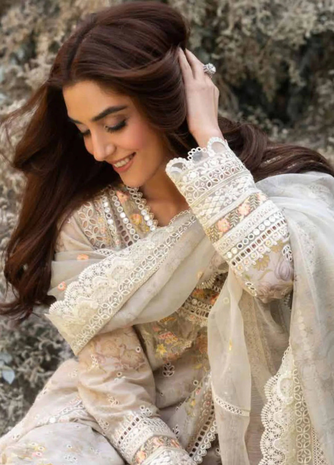 Sobia Nazir Embroidered Lawn Suit Unstitched 3 Piece SN25LL D-13B - Summer Collection