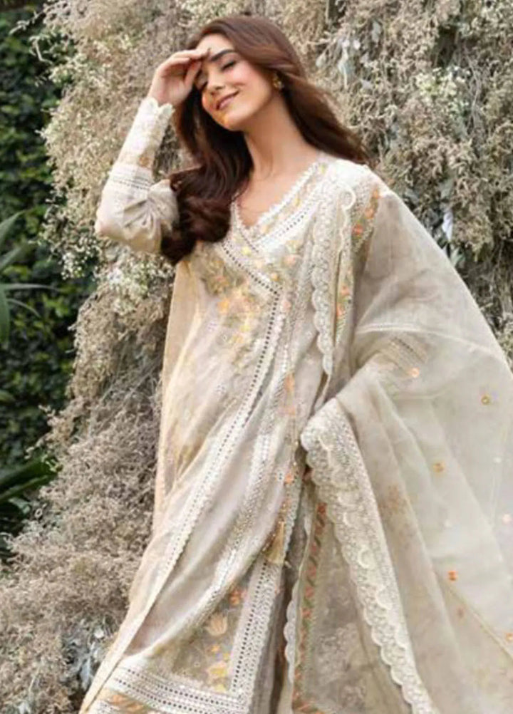 Sobia Nazir Embroidered Lawn Suit Unstitched 3 Piece SN25LL D-13B - Summer Collection