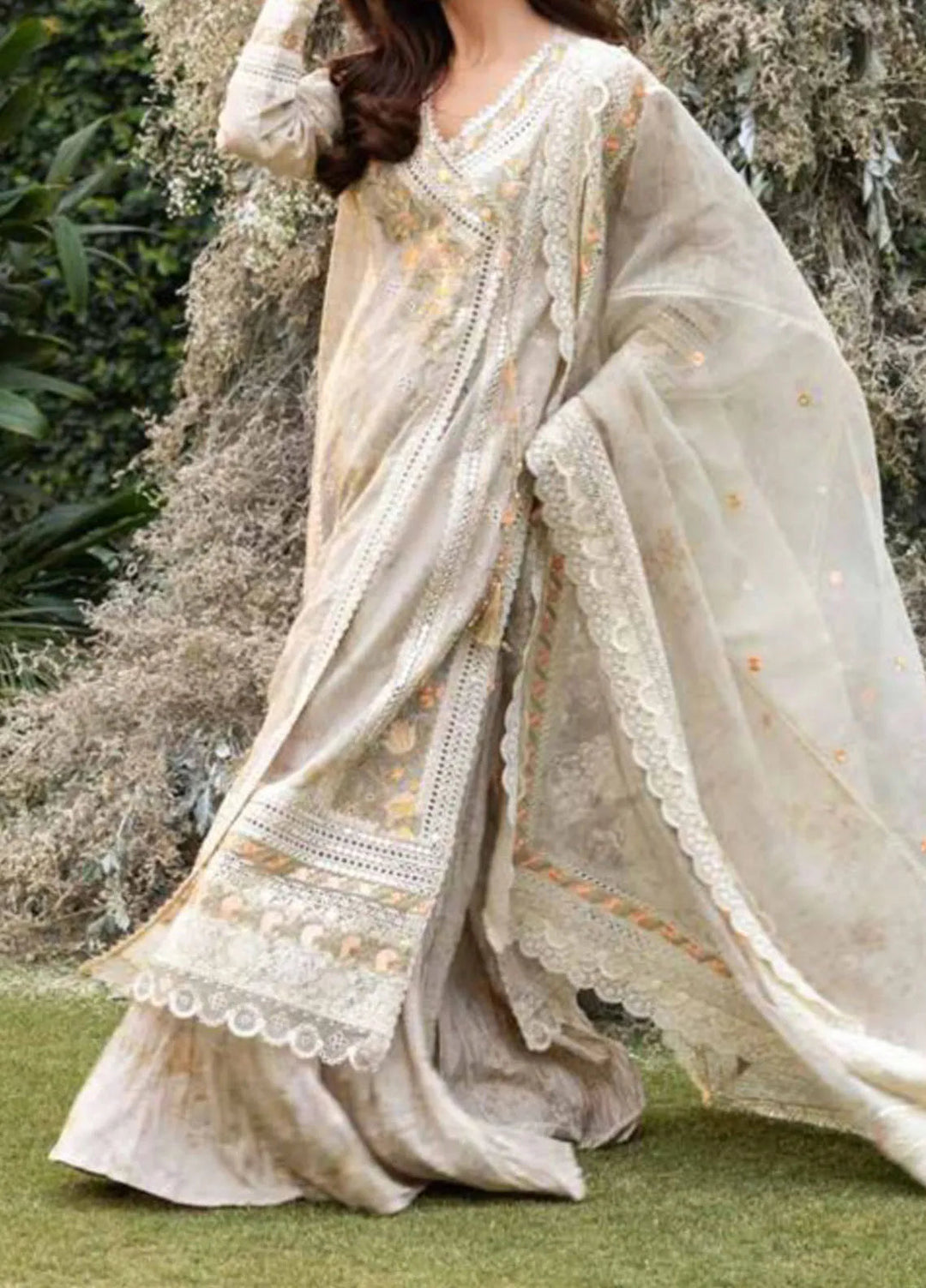 Sobia Nazir Embroidered Lawn Suit Unstitched 3 Piece SN25LL D-13B - Summer Collection