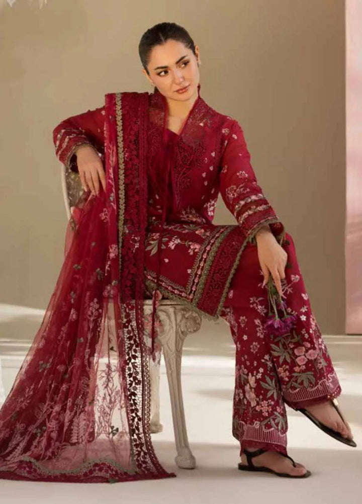 Sobia Nazir Embroidered Lawn Suit Unstitched 3 Piece SN25LL D-14A - Summer Collection