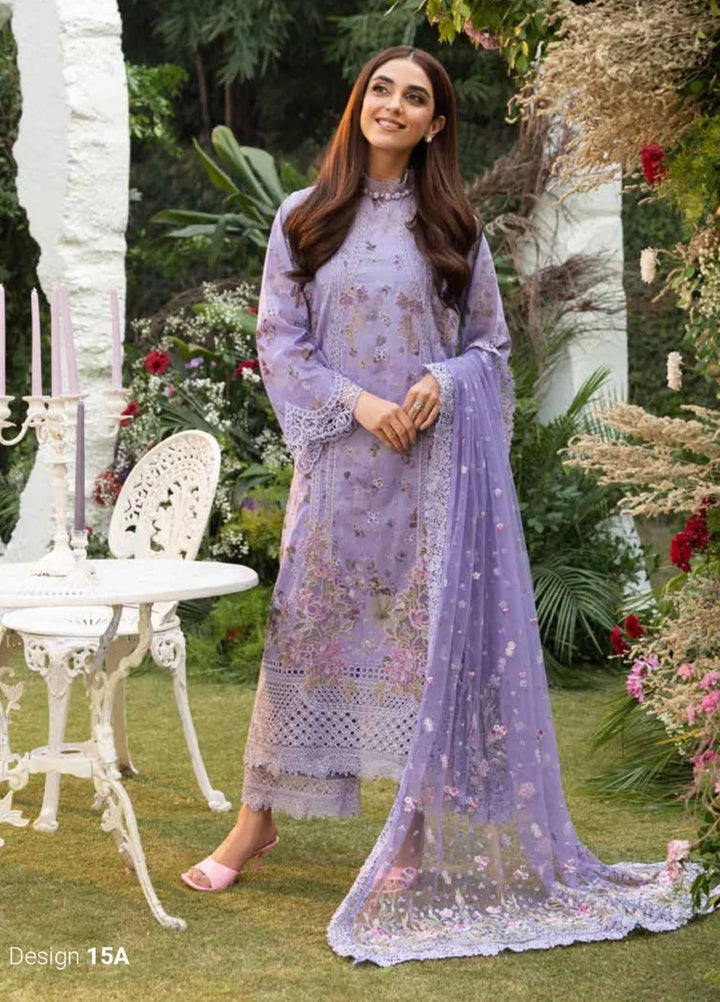 Sobia Nazir Embroidered Lawn Suit Unstitched 3 Piece SN25LL D-15A - Summer Collection