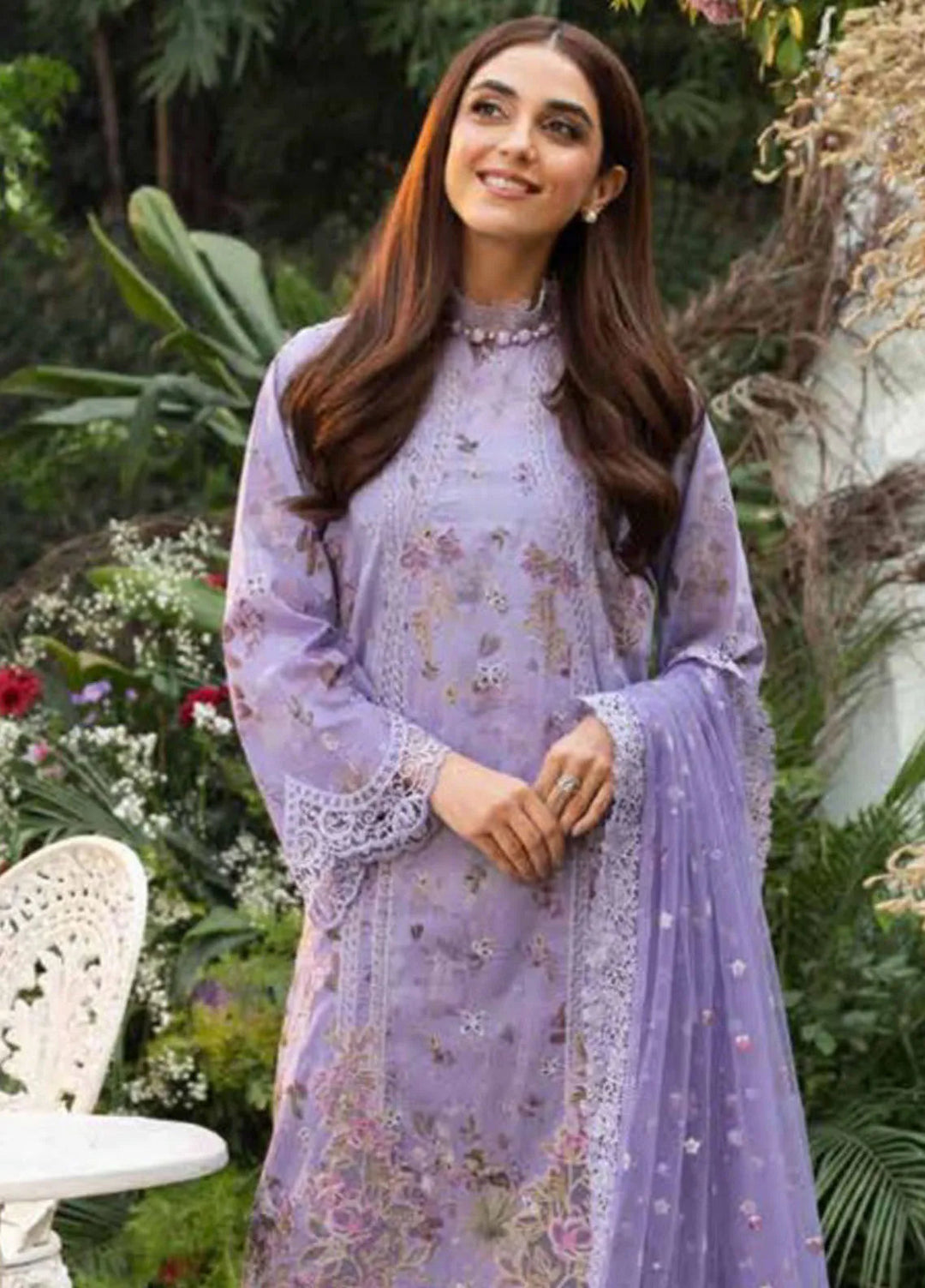 Sobia Nazir Embroidered Lawn Suit Unstitched 3 Piece SN25LL D-15A - Summer Collection