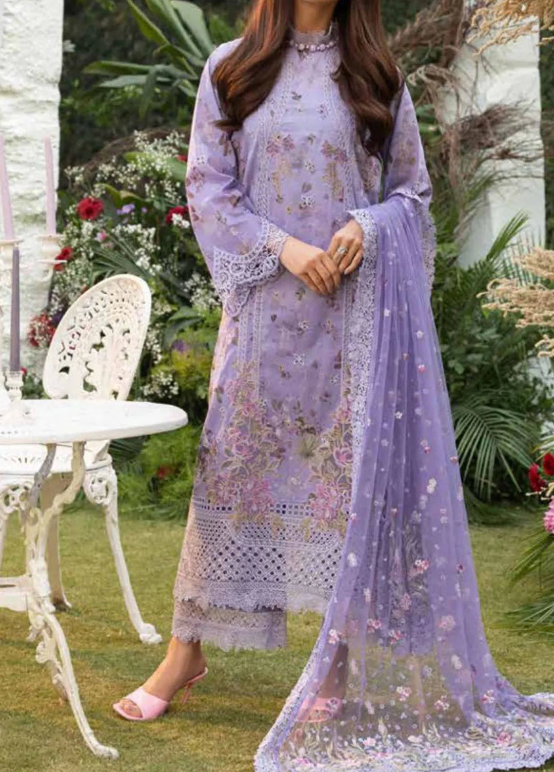 Sobia Nazir Embroidered Lawn Suit Unstitched 3 Piece SN25LL D-15A - Summer Collection