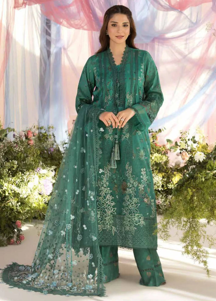 Sobia Nazir Embroidered Lawn Suit Unstitched 3 Piece SN25LL D-15B - Summer Collection
