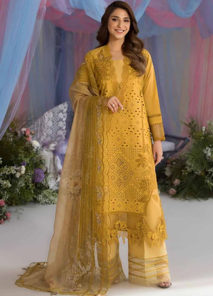 Sobia Nazir Embroidered Lawn Suit Unstitched 3 Piece SN25LL D-1A - Summer Collection