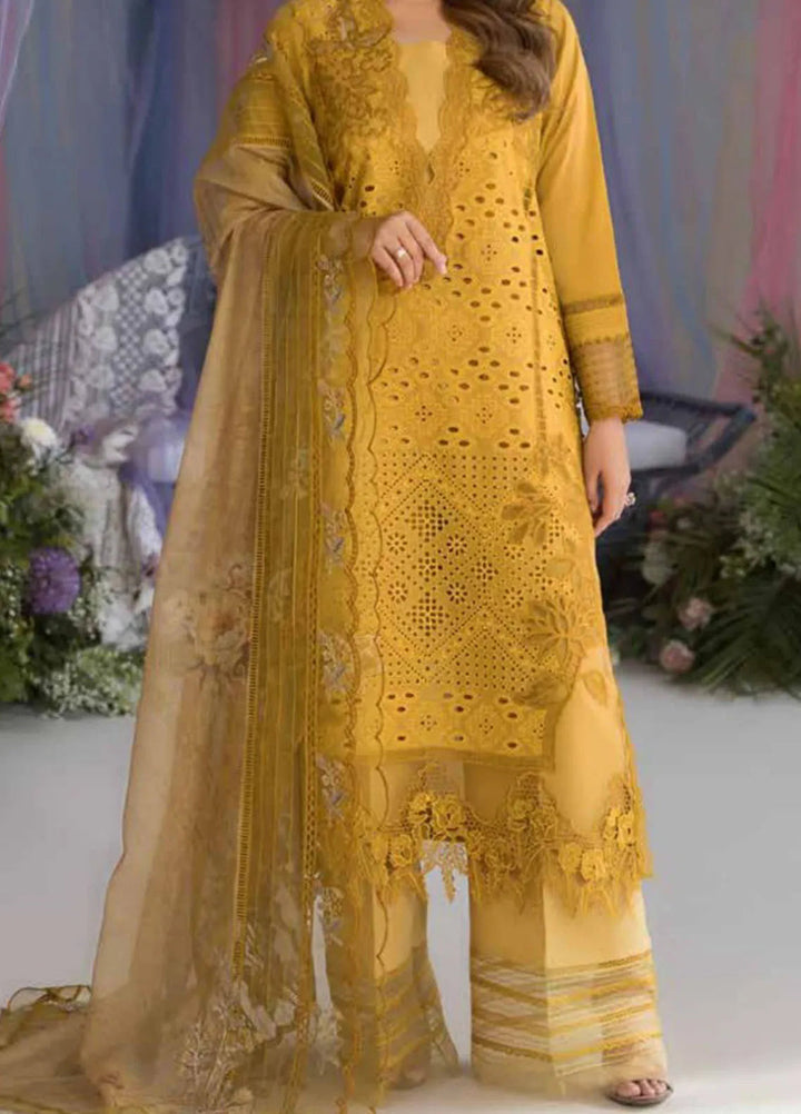 Sobia Nazir Embroidered Lawn Suit Unstitched 3 Piece SN25LL D-1A - Summer Collection