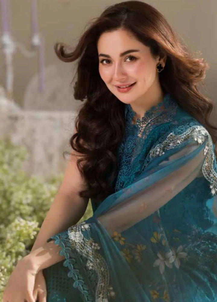 Sobia Nazir Embroidered Lawn Suit Unstitched 3 Piece SN25LL D-2A - Summer Collection