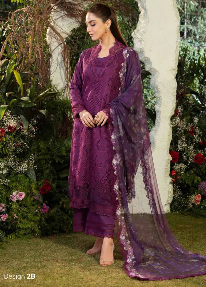 Sobia Nazir Embroidered Lawn Suit Unstitched 3 Piece SN25LL D-2B - Summer Collection