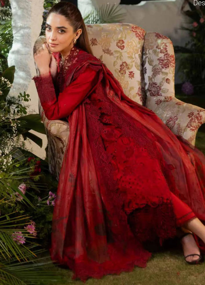 Sobia Nazir Embroidered Lawn Suit Unstitched 3 Piece SN25LL D-3A - Summer Collection