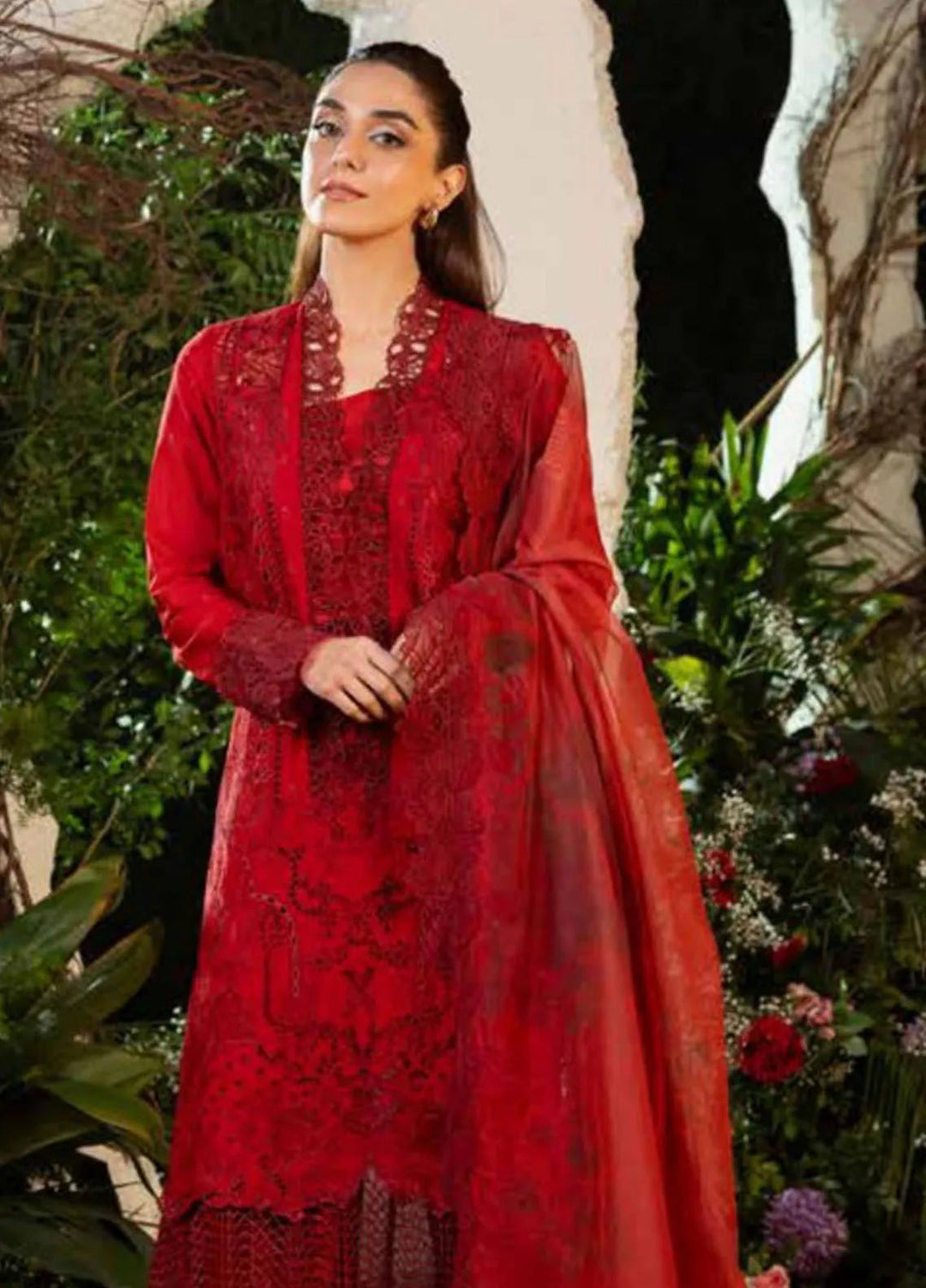 Sobia Nazir Embroidered Lawn Suit Unstitched 3 Piece SN25LL D-3A - Summer Collection