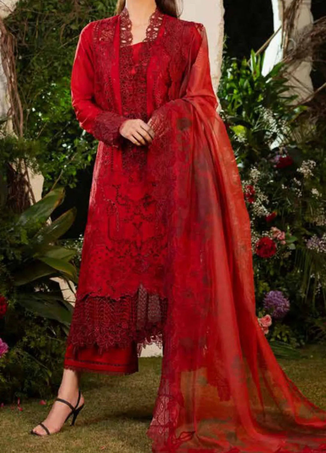 Sobia Nazir Embroidered Lawn Suit Unstitched 3 Piece SN25LL D-3A - Summer Collection