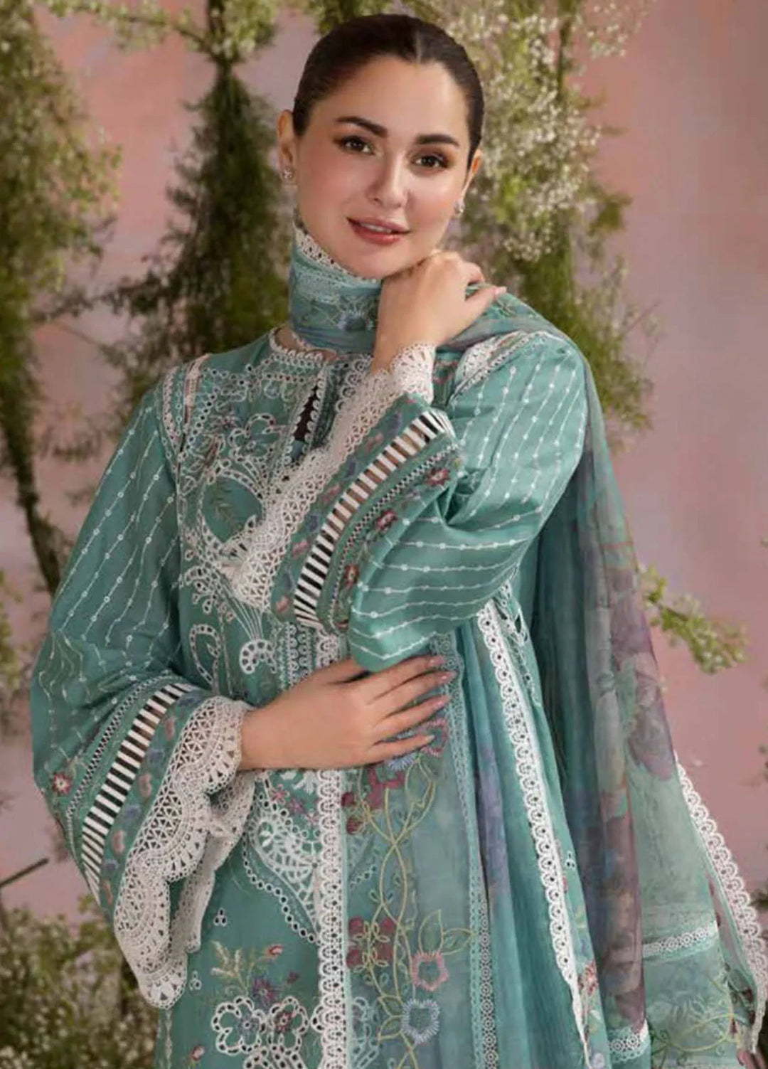 Sobia Nazir Embroidered Lawn Suit Unstitched 3 Piece SN25LL D-5B - Summer Collection