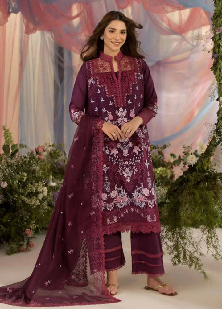 Sobia Nazir Embroidered Lawn Suit Unstitched 3 Piece SN25LL D-6A - Summer Collection