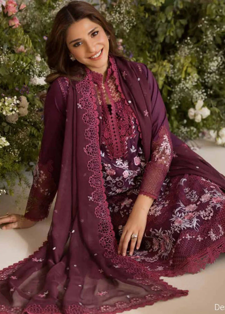 Sobia Nazir Embroidered Lawn Suit Unstitched 3 Piece SN25LL D-6A - Summer Collection