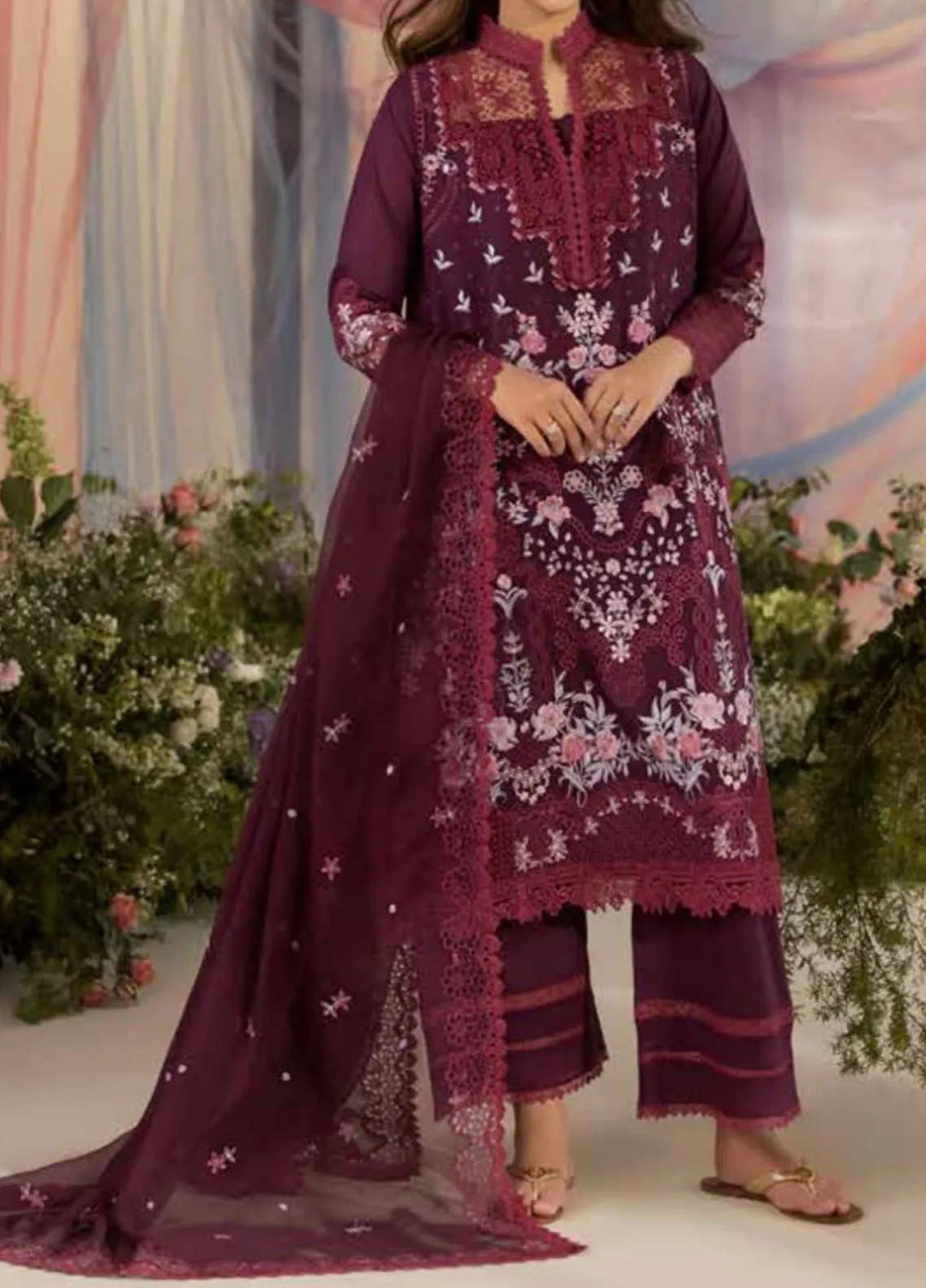 Sobia Nazir Embroidered Lawn Suit Unstitched 3 Piece SN25LL D-6A - Summer Collection